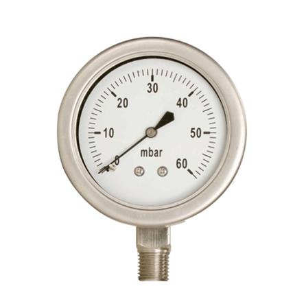 Y63 radial all stainless steel dry pressure gauge Screw thread 1/4G