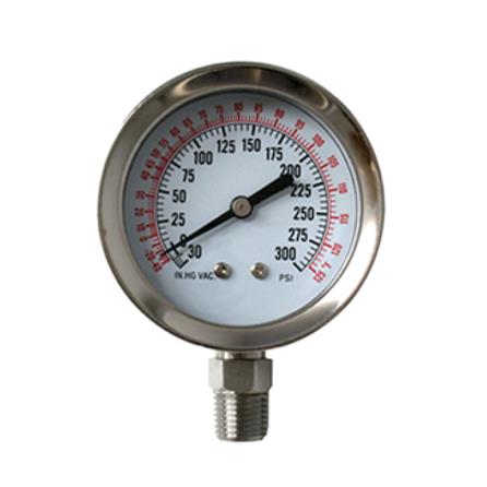 Y63 radial all stainless steel dry pressure gauge Screw thread NPT1/4