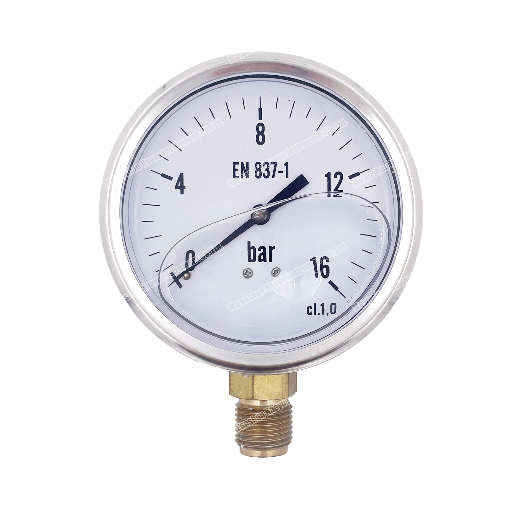 Y100 radial stainless steel aseismatic oil pressure gauge